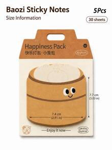 Joivida 1/5/10Pcs Special-Shaped Sticky Notes, Soup Dumpling Shaped Sticky Notes, Coffee Shaped Sticky Notes, Suitable For Inspiration Recording And Office Message Note Paper - multicolor - View 9