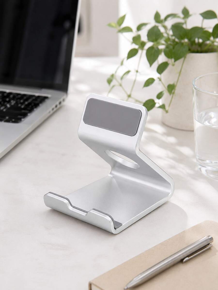 Haus Hana All-Metal Desktop Phone & Tablet Stand, Stable Portable Device Holder With Sturdy Support For Smartphone, Tablet, Video Calls, Streaming, Office Desk, Home Workspace, Bedside, Travel & Daily Use - Multicolor - View 1
