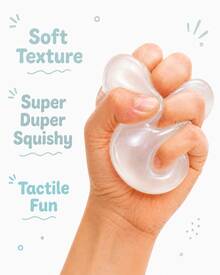 1pc Transparent Ice Cube Shape Squishy Stress Relief Cube, Soft TPR Shell With Maltose Filling, 6cm Slow Rebound Hand Squeeze Cube, Stretchy Pinchable Desktop Hand Squeeze Accessory - Multicolor - View 7