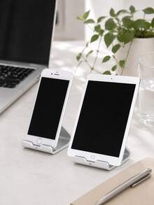Haus Hana All-Metal Desktop Phone & Tablet Stand, Stable Portable Device Holder With Sturdy Support For Smartphone, Tablet, Video Calls, Streaming, Office Desk, Home Workspace, Bedside, Travel & Daily Use - Multicolor - View 2