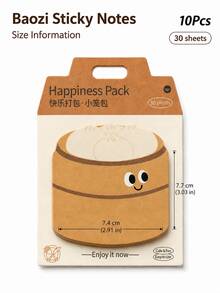 Joivida 1/5/10Pcs Special-Shaped Sticky Notes, Soup Dumpling Shaped Sticky Notes, Coffee Shaped Sticky Notes, Suitable For Inspiration Recording And Office Message Note Paper - multicolor - View 6