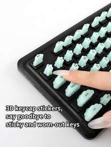 Silicone Keyboard Stickers For Manicure‑Typing, Manicure Keycaps For Girls, Anti‑Damage Keyboard‑Typing Gadget For Long Nails - View 5