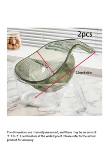 Upgraded Kitchen Rice Washer With Handle, Vegetable Fruit Basket Drainer, Fine Mesh Rice Washing Sieve Filter, Plastic Washing Bowl, Household Essential - Upgraded Rice Washer - View 14