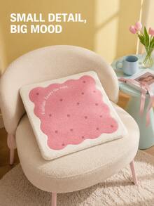 Joivida Soft Plush Wavy‑Edge Seat Cushion Features Lovely Polka‑Dot Patterns, Offering Soft Padded Support For Sitting. It Fits Office Chairs, Dining Stools And Study Desks, Bringing Cozy Comfort For Long‑Time Seating In Home And Workspace. - multicolor - View 14