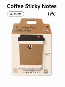 Joivida 1/5/10Pcs Special-Shaped Sticky Notes, Soup Dumpling Shaped Sticky Notes, Coffee Shaped Sticky Notes, Suitable For Inspiration Recording And Office Message Note Paper - multicolor - View 7