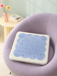 Joivida Soft Plush Wavy‑Edge Seat Cushion Features Lovely Polka‑Dot Patterns, Offering Soft Padded Support For Sitting. It Fits Office Chairs, Dining Stools And Study Desks, Bringing Cozy Comfort For Long‑Time Seating In Home And Workspace. - multicolor - View 7