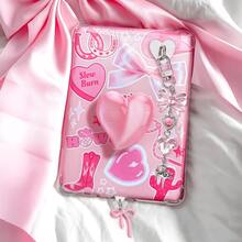 3Pcs Cute Kindle Accessories Set, Include Type-C Dust Plug Charm, Heart Shape Hand Grip Stand, Sparkly Keychain With Hook, Compatible With Kindle Paperwhite 11Th & 12Th Generation - Multicolor - View 2