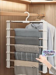 Stainless Steel Space Saving Pant Hangers Non Slip Jeans Rack Saves 80Pct Closet Space Holds Pants Towels Scarves Bedroom Dorm Organizer - Multicolor - View 1
