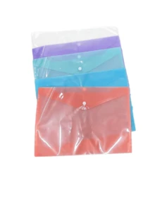 8/10pcs A4 Plastic File Folder, Thickened Transparent Snap Button File Storage Bag, Macaron Color Document Bag, Fashionable File Storage, Student Office Back To School Supplies - A - View 3