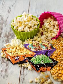 12pcs Halloween Popcorn Containers Boxes, Party Paper Snack Trays, Suitable For Popcorn, Corn Rolls, Snack Candy, Food Containers, Trick Or Treat Party Supplies, Halloween, Harvest Festival - Multicolor - View 6