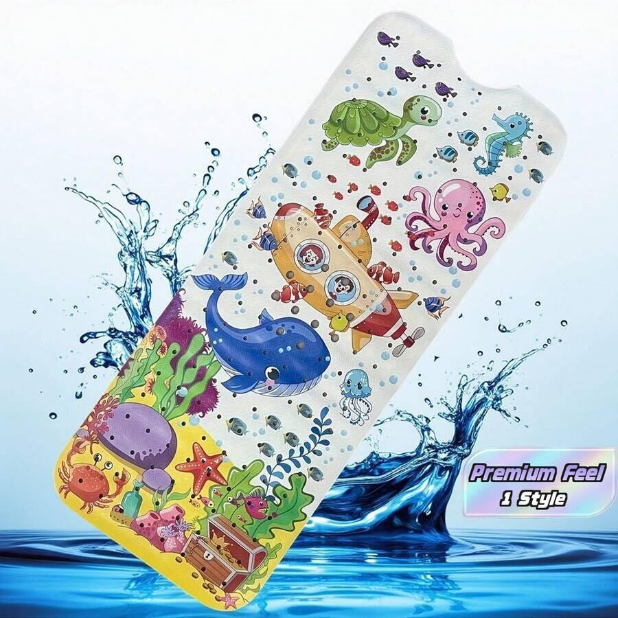 1pc Bath Mat, Non Slip, Cartoon Shower Mat Anti Slip With Suction Cups Machine Washable - Multicolor - View 1