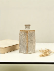 Cirelle 1pc Ceramic Reed Diffuser Bottles, Rustic Reactive Glaze Stoneware Fragrance Bottles, Empty Geometric Ceramic Vases For Essential Oils, Wabi-Sabi Home Decor Accent (No Reeds) - multicolor - View 9