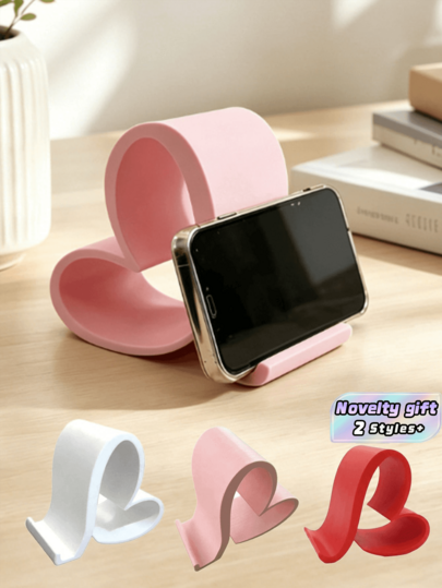 Heart-Shaped Phone Stand | 3D Printed Universal Tablet Holder, Home, Office, Party Decor Desktop Storage Rack, Suitable For Birthday, Holiday, Wedding/Birthday, Bride-To-Be Gift, Bridesmaid Gift, Bachelorette Party, Creative Gift For Friends,