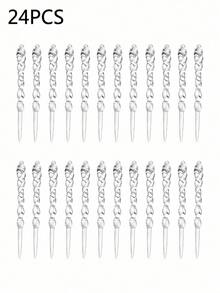 Muroi Mono Christmas Creative Clear Icicle Ornaments, New Threaded Icicle Pendant, Transparent Ice Strip Hanging Decorations For Christmas Tree Holiday Party Supplies - multicolor - View 8