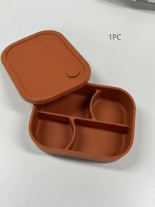 Hộp đựng thực phẩm silicone mới dùng được trong lò vi sóng, hộp bảo quản thực phẩm giòn nhiều ngăn - Nhiều màu - Xem 11