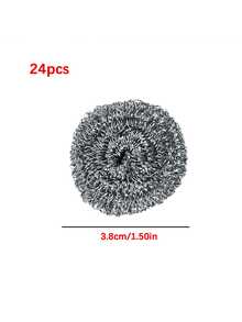 50/24pcs Magic Steel Wire Ball Stainless Steel Heavy-Duty Ball, Used For Dishwashing, Cleaning, Washing, Kitchen Pot Rust Removal And Cleaning Tools, Single Without Independent Packaging - multicolor - View 8