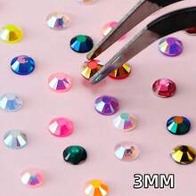 32,000pcs/40 Colors/3mm Flat Bottom Rhinestone Set, Multi-Color Handmade Gems Set With Pickup Pen And Tweezers. Suitable For DIY, Clothing, Shoes Sparkling Jewelry Colorful Mixed Color Palette., Gift Ideas - Multicolor - View 15
