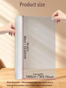 1 Roll Cabinet Refrigerator Liner, Waterproof Oil-Resistant Cabinet Liner, Easy To Clean Convenient Drawer Mat, Lightweight EVA Plastic Material, Non-Adhesive Cabinet Refrigerator Liner. - View 10