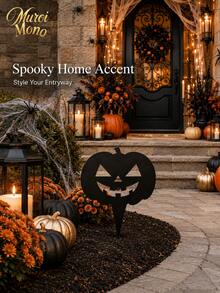 Muroi Mono 1PC Halloween Acrylic Garden Stake, Black Ghost, Jack-O'-Lantern Pumpkin Or Screaming Face Yard Sign With Ground Insert Design, Spooky Outdoor Lawn Decoration For Garden, Yard, Patio, Pathway, Front Porch, Halloween Party And Seasonal Decor - multicolor - View 10