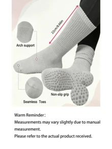 4 Pairs Women's Slouchy Yoga Socks, Suitable For Sports Pilates Socks, Outdoor Couple Gift Socks - Multicolor - View 4