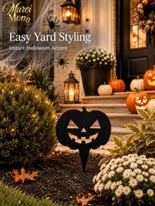 Muroi Mono 1PC Halloween Acrylic Garden Stake, Black Ghost, Jack-O'-Lantern Pumpkin Or Screaming Face Yard Sign With Ground Insert Design, Spooky Outdoor Lawn Decoration For Garden, Yard, Patio, Pathway, Front Porch, Halloween Party And Seasonal Decor - multicolor - View 7