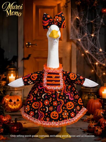 Disfraz de Halloween para Ganso de 23 Pulgadas, Conjunto de Ropa para Ganso, Atuendo de Ganso de Temporada para Halloween, Decoración de Patio y Jardín