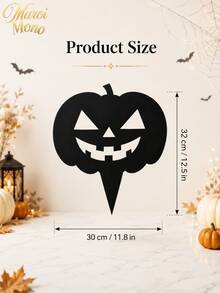 Muroi Mono 1PC Halloween Acrylic Garden Stake, Black Ghost, Jack-O'-Lantern Pumpkin Or Screaming Face Yard Sign With Ground Insert Design, Spooky Outdoor Lawn Decoration For Garden, Yard, Patio, Pathway, Front Porch, Halloween Party And Seasonal Decor - multicolor - View 3