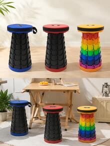 1pc Upgraded Foldable Stool, Lightweight And Sturdy With 400 Lbs Bearing Capacity. Compact Extendable Portable Bench Ideal For Camping, Fishing, Hiking, BBQ And Other Outdoor Activities For Adults. - color - View 6