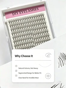 12 Rows 10D 0.07mm 8-16mm Mixed C D Curl Fluffy Wispy Natural Volume Individual Lashes DIY Eyelash Extension Reusable For Women Girls Daily Party Makeup Gift - Multicolor - View 3
