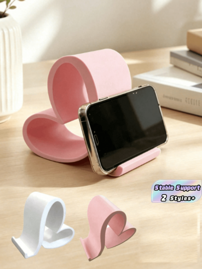1 Pc Heart Shaped Universal Phone & Tablet Stand, Cute Desktop Decor, Creative Gift For Birthday Wedding Bridesmaid Party