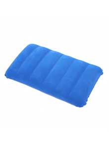 Ultra Soft Portable Flocked Inflatable Pillow Easy To Inflate Foldable Rectangular Nap Sleeping Pad Provides Neck Lumbar Support Lightweight Compact For Outdoor Camping Hiking Backpacking Travel Rest Practical Outdoor Travel Rest Accessory Supplies - multicolor - View 17