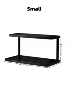 1pc Water Cup Storage Rack Household Living Room Desktop Storage Rack Table Top Workstation Cup Rack Black Advanced Sense Cup Placement Rack - Midnight Black - View 3