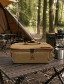 Portable Outdoor Camping Storage Bag, Multi-Functional Large Capacity Utensil Organizer Case With Double Zipper, Wear Resistant Carry Tote For Camping Cutlery, Cookware, Travel Gear Accessories - multicolor - View 4