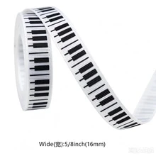 1/4 Packs Music Note & Piano Key Ribbons, Black White Decorative Ribbon For Christmas, Valentine's Day, Wedding, Gift Wrapping & Holiday Crafts, Multipurpose Decor Ribbon, Perfect For Thanksgiving - Multicolor - View 8