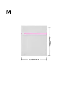 3/7PCS Durable Honeycomb Mesh Laundry Bags Travel Storage Organizer Set Fine Mesh Pink Zipper Assorted Sizes For Washing Shirts Bras Socks Stockings Underwear Home Dorm Hotel Gym Laundry Accessories - Pink Zipper Mesh - View 7