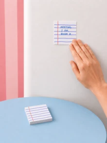 Joivida 1/2 st anteckningsblocksliknande självhäftande anteckningslappar med röda och blå linjer, 50 ark per block, minimalistisk INS-stil, kontors- och studentmemo, meddelandeklistermärken, lärarens belöningspresent i kontorsmaterial - flerfärgad - Visa 4