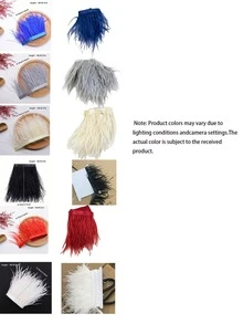1 متر/39.37 بوصة ريش صناعي مزخرف DIY فستان زفاف ريش شريط حرفي عمل يدوي خياطة ملابس مزركشة إكسسوارات 8-10 سم - ريشة - مشاهدة 2