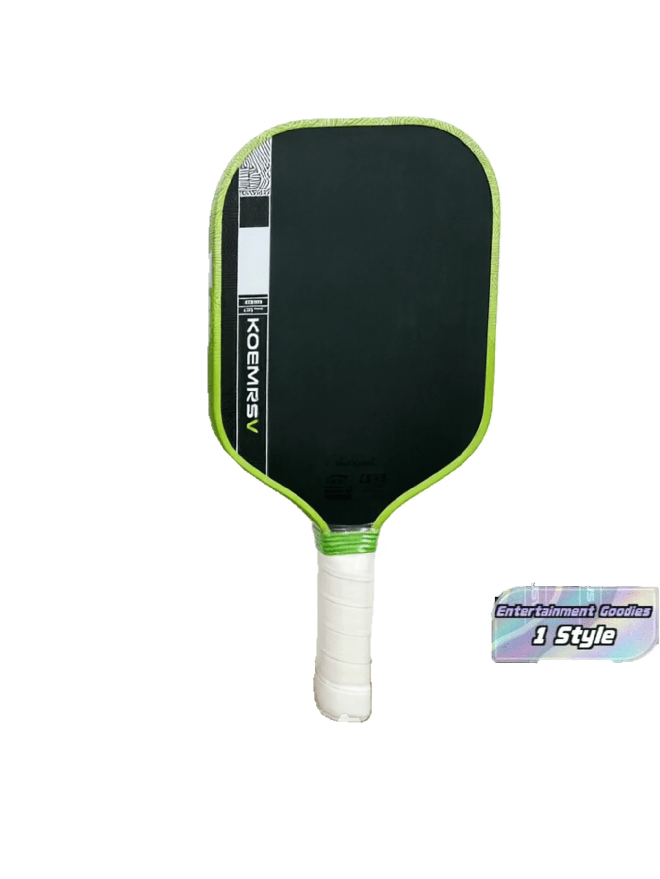 Pickleball Paddle - 16mm Core Thickness - Raw Carbon Fiber Textured Surface - Reinforced Frame And Propulsion Core, USAPA & UPA-A Certified, NFC Chip Support - Fluorescent green - View 1