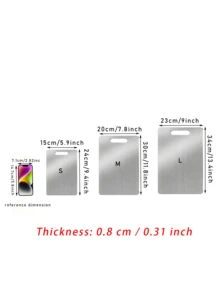 Stainless Steel Cutting Board For Home Use, Mold-Resistant Kitchen Chopping Board With Rolling Surface, Wall-Mounted Double-Sided Butcher Block - multiple pieces - View 2
