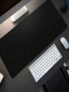 1PC Desk Mat Mouse Pad NonSlip Waterproof Oilproof Scratchproof Washable Durable Smooth Comfortable Wrist Rest Black Office Home Gaming Keyboard Accessory Efficient - Black - View 4