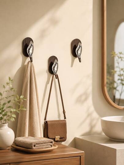 Cirelle Gancho adhesivo para pared sin taladro, colgador de almacenamiento con forma de pájaro creativo, gancho decorativo fuerte y pegajoso para bolsos, sombreros, toallas, llaves, accesorios para el cabello, organización de entrada, baño, dormitorio, cocina & dormitorio