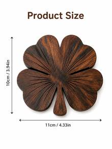 Cirelle Palm Leaf Shape Wooden Coaster, Natural Heat Resistant Drink Mat & Table Protector For Cups, Mugs, Bowls, Dining Table, Coffee Table, Kitchen, Restaurant, Home Decor, Tea Time, Holiday & Housewarming Gift - Multicolor - View 4