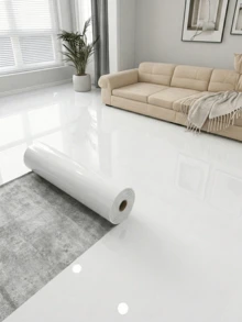 1Roll Glossy Floor Renovation Sticker Removable Peelable Vinyl Wear Resistant Waterproof Stain Proof Easy Clean Wall Sticker For Bathroom Kitchen Living Room Bedroom RV Home Decor - Floor Stickers - View 6