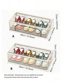 1/2 hộp đựng giày hình chữ nhật hiện đại khung thép kèm cửa sổ tháo rời, nhựa PVC trong suốt, hộp lưu trữ dưới gầm giường cho sneaker và giày cao gót, lưu trữ tủ quần áo đa năng tiết kiệm diện tích, thiết kế cổ điển - Xem 9