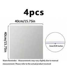4/8pcs HD Self Adhesive Acrylic Mirror Plate, Frameless Flexible Non-Glass Mirror Free Punching Easy Installation, Home Wall Decorative Mirror Sticker For Gym Living Room Bedroom Office, Ideal Gift For Friends And Fam - color - View 12