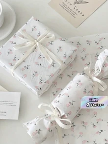 20/10 قطعة/مجموعة ورق تغليف هدايا بنقشة زهرية، ورق تغليف باقات ديكوري DIY، مناسب لعيد الأم وأعياد الميلاد وهدايا الحفلات وتغليف الزهور وتغليف الهدايا - A - مشاهدة 1