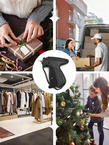 1pc Handheld Mini Stitch Gun For Quick Clothing Fix, Portable Tag Attacher Gun, Multipurpose Sewing Tool For Garment Repair, Duvet Fastening, Price Tag Installation - 1 Black Gun + 2600 Needles + 6 Needle Tips - View 4
