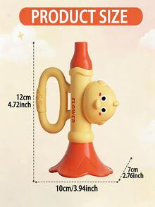 MINKOJA Mainan Terompet Bayi Bebek Lucu, Alat Musik Terompet Mini Mudah Ditiup, Desain Ringan dan Mudah Digenggam untuk Meniup Tanpa Usaha, Mainan Edukasi Musik Genggam Portabel untuk Hiburan Sehari-hari - MultiWarna - View 2