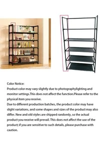 1pc 3-6 Tier Light-Duty Storage Rack, Easy To Assemble Freestanding Shelving Unit, Space-Saving Storage For Kitchen, Bathroom, Bedroom, And Balcony - View 5