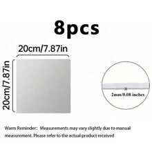 4/8pcs HD Self Adhesive Acrylic Mirror Plate, Frameless Flexible Non-Glass Mirror Free Punching Easy Installation, Home Wall Decorative Mirror Sticker For Gym Living Room Bedroom Office, Ideal Gift For Friends And Fam - color - View 11
